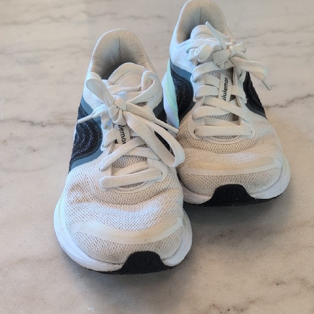lululemon athletica Women White and Black Sneakers